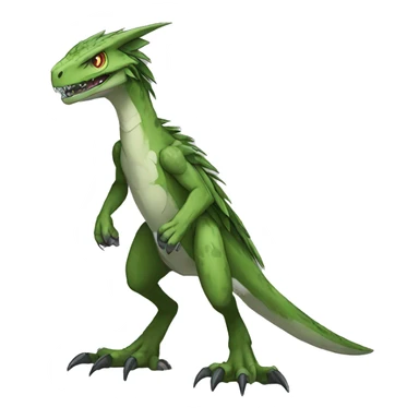  Cool Edgy Digimon-Fakemon-Raptor-Reptile full body sticker