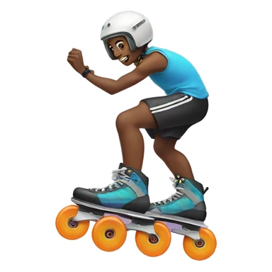 80’s rollerblader sticker