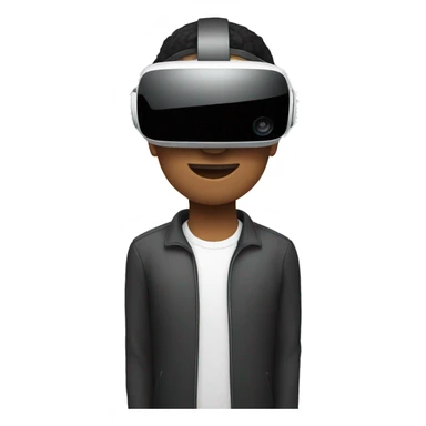Person with vr headset on sticker