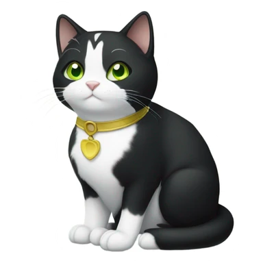 Black and white tuxedo cat sticker