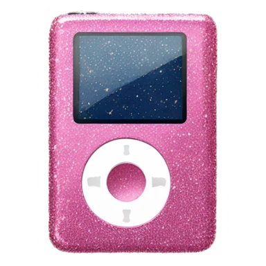 Pink iPod mini with glitter and sparkles on it sticker