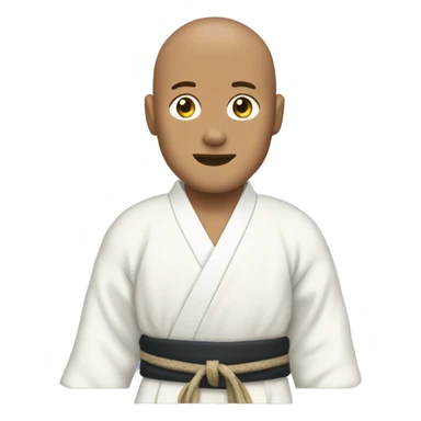 A white men in kimono for jjb sticker