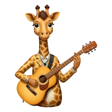 une giraffe musicienne sticker