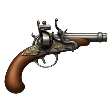 flintlock pistol sticker