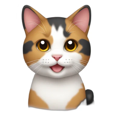 tricolor cat sticker