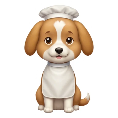 dog with apron sticker