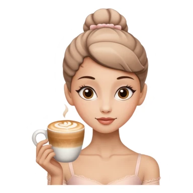 Ballerina con testa di cappuccino sticker