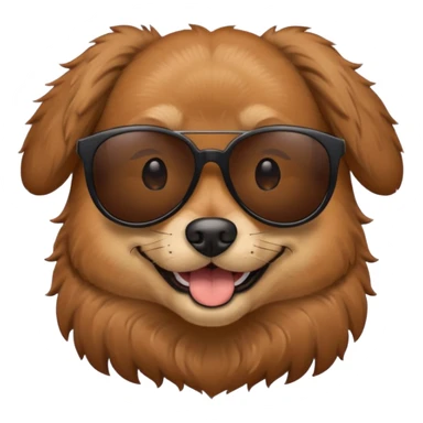 dog with black sunglasses sticker