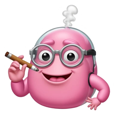 Bubble bass smoking weed sticker