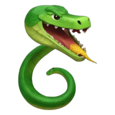 Serpent attaque une tortu sticker