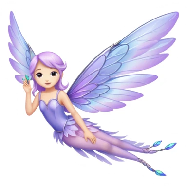 One fairy lilac wing sticker