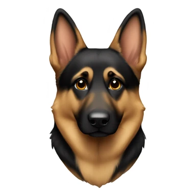 Black with tan German shepherd sticker
