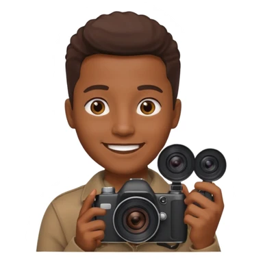 Make a blackest person hold a camera sticker