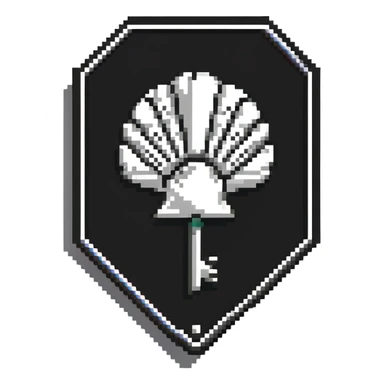 Camino de Santiago road sign with scallop shell symbol sticker