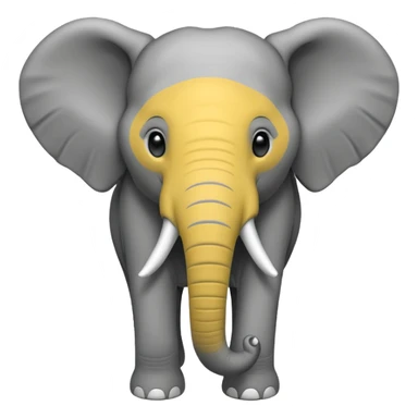 Front face of elephant without any colour only outline  sticker