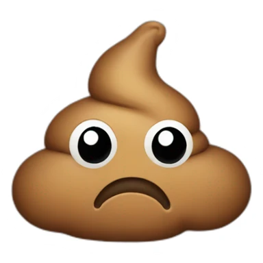 Sad poop sticker