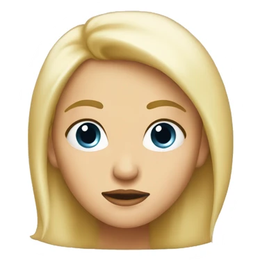 Blondie girl making side eye sticker