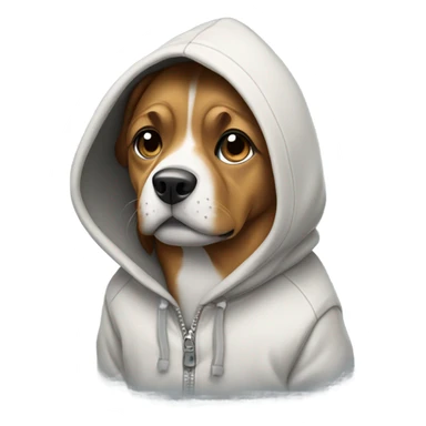 cool dog wearing a hoodie  sticker
