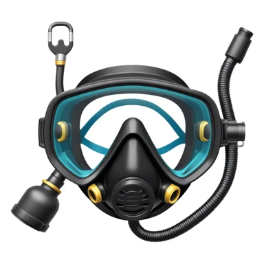 In a scuba mask with regulator sticker