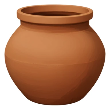 brown clay pot matka empty sticker