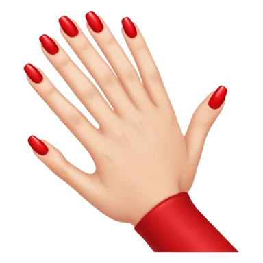 hand with perfectly painted bright red nails sticker