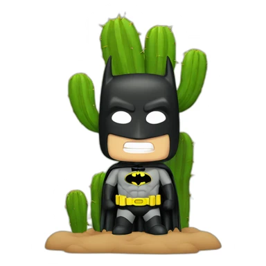 Batman besando un cactus sticker