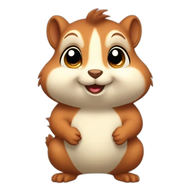 Cute little chubby Squirrel sticker
