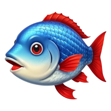 Fish blowing kiss sticker