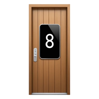 modern villa door number wood Japanese with smart screen lock sticker