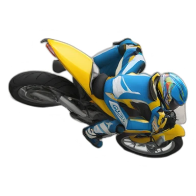 Moto fonçant dans un mur sticker