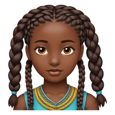 back of african girls head sticker