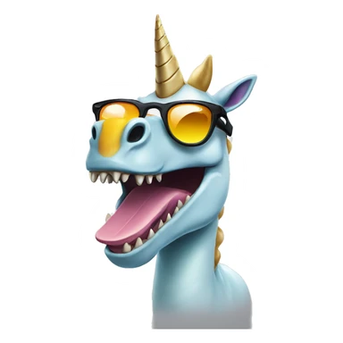 Unicorn dinosaur wearing sunglasses  sticker