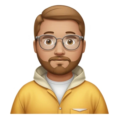 plus size bee keeper with light brown hair a goatee wearing glasses  sticker