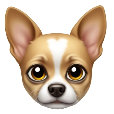 dog chihuahua whit glass sticker