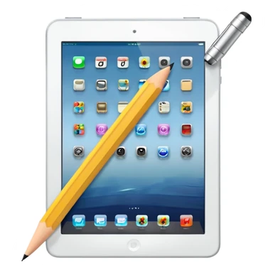 ipad and pencil sticker