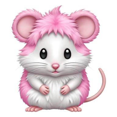 Toy for a cat, fluffy mouse, bright colors sticker
