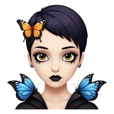Edgy Gothic Badass Cool Butterfly sticker