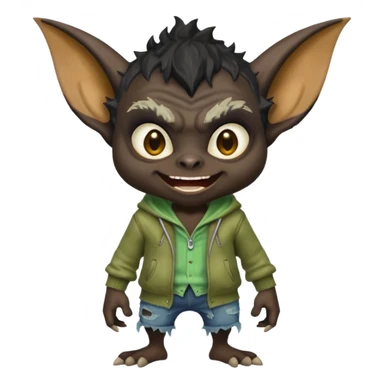 Gremlin with black skin sticker