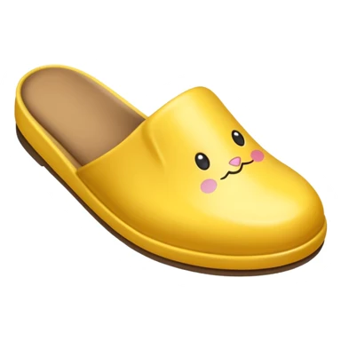 Butterbirne realistisch mit Hausschuh in der hand sticker