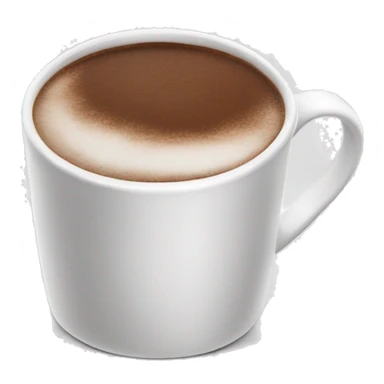 hot chocolate in a white mug sticker