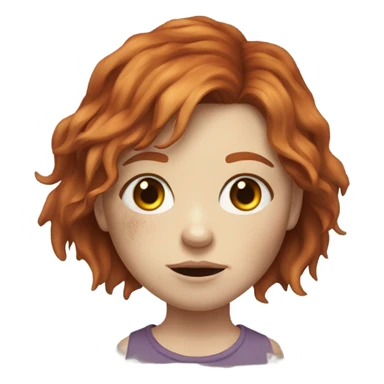 Zombie girl redhead  sticker