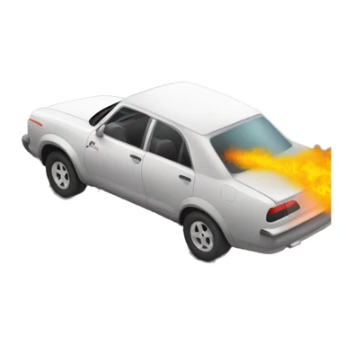 Car burnout sticker