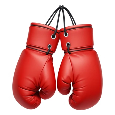 red pastel boxing gloves sticker