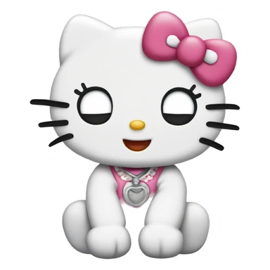 Hello kitty sticking her tongue out￼ sticker