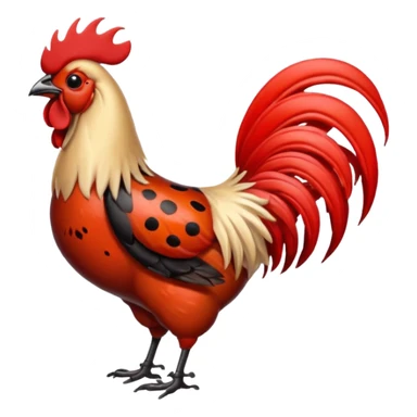 Ladybug and rooster sticker