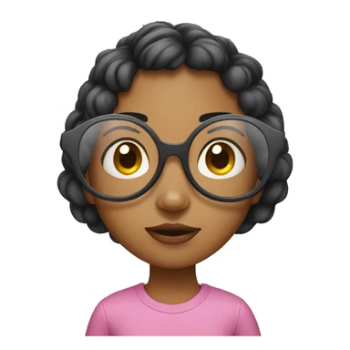 Girl wearing omg glasses sticker