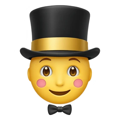 Beaming face with top hat Emoji sticker