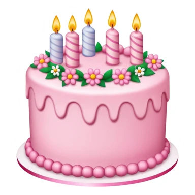 pink & pretty birthday cake  sticker
