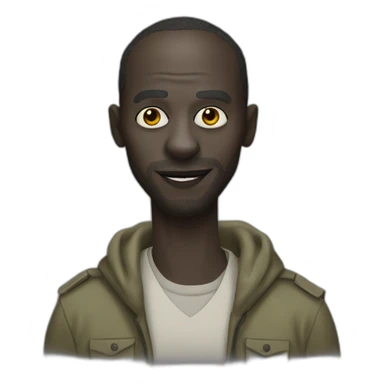 Omar Sy in zombie costume sticker