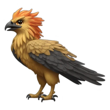 Griffon flamboyant  et inspirant, simple  sticker